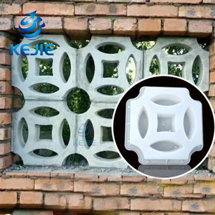 3D Concrete Block Interlocking Plastic Mold for Garden Wall Decoration