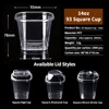Tazza quadrata calibro 93mm - 14oz con coperchio (3 stili)