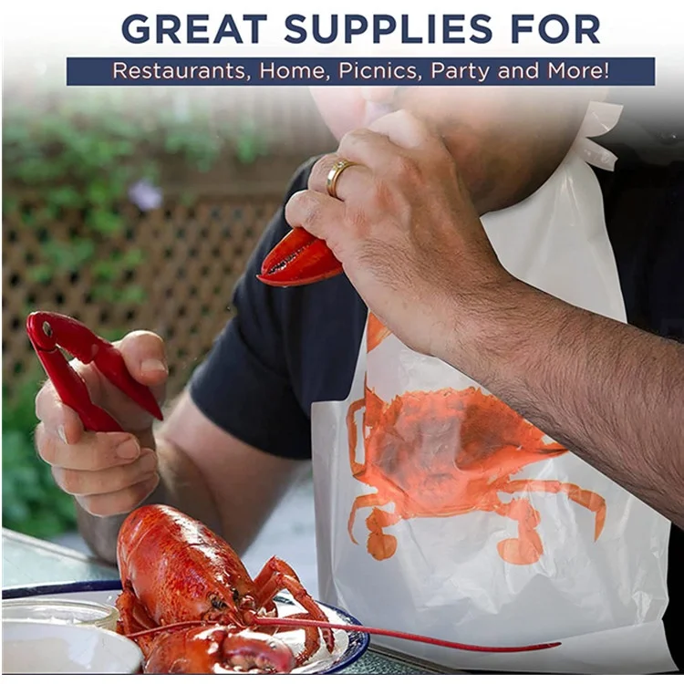 Custom Printed Funny Seafood Boil Party Supplies Crab Oilproof