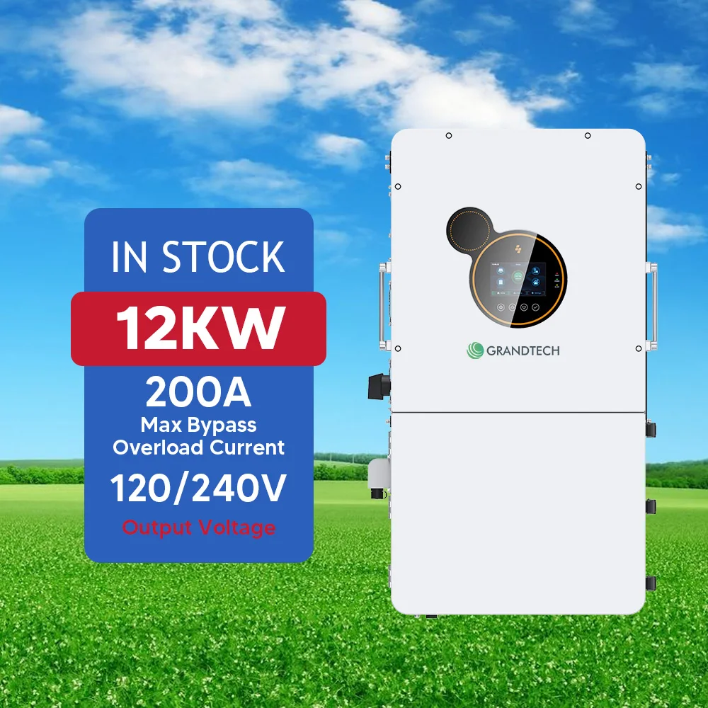 Inversor solar híbrido Grandtech SEI-12KE-UPRO de 8 kW, 10 kW y 12 kW, trifásico dividido, de baja tensión y alta frecuencia