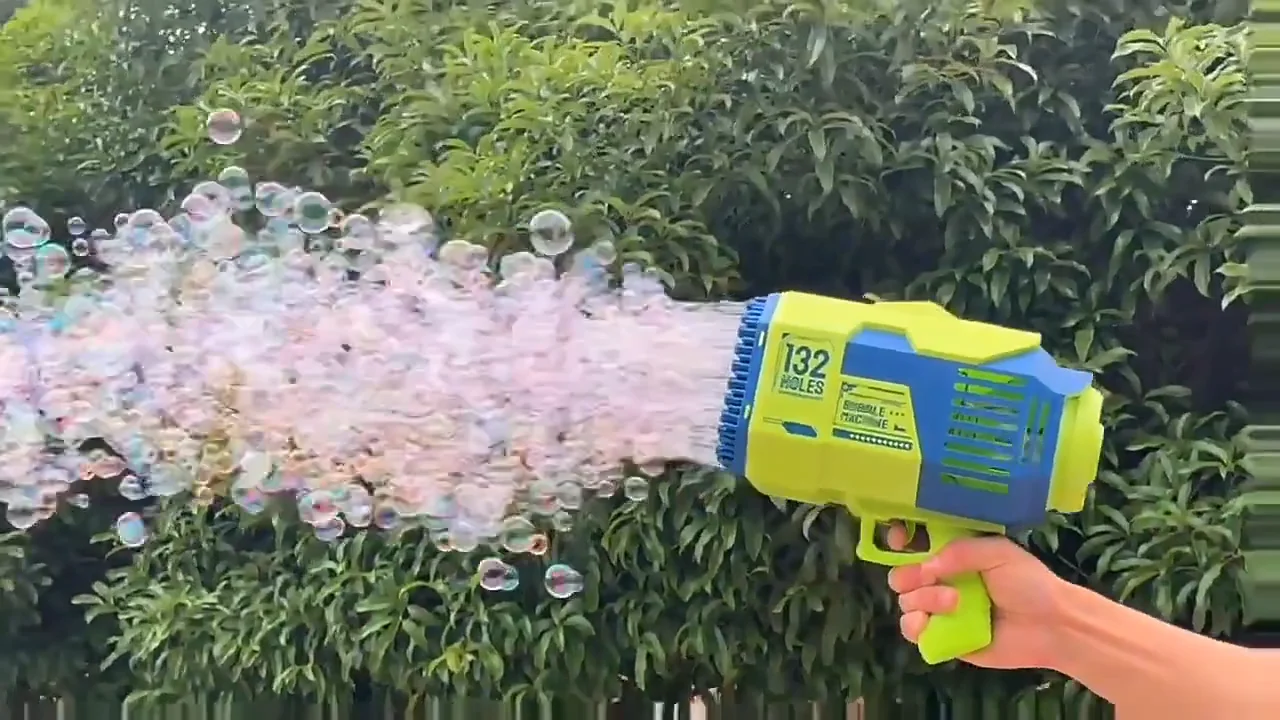 132 Holes Electric Bubble Gun Cool Toy Bubble Machine Wight Light Buy