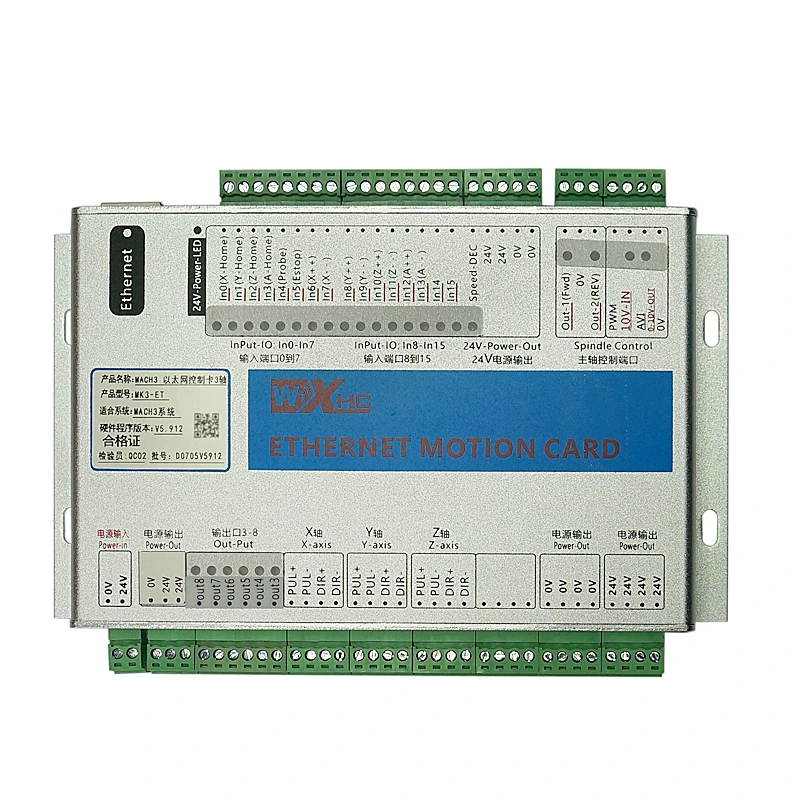 Ethernet 2MHz Mach3 CNC Motion Control Card Resume From Breakpoint for Lathes CNC Routers Lasers