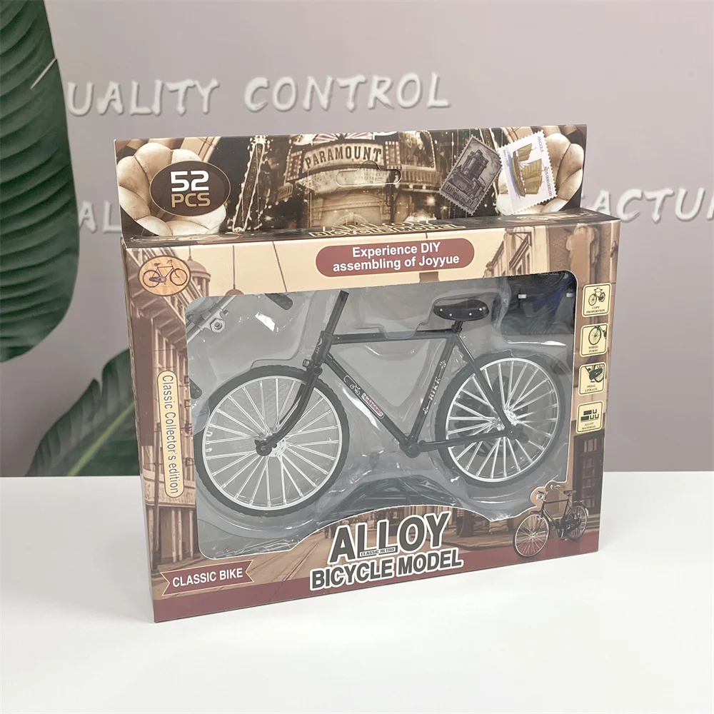 Wholesale Price Direct Sales Kid Classic DIY Assembly Retro Alloy Bicycle Small Finger Bike Toy