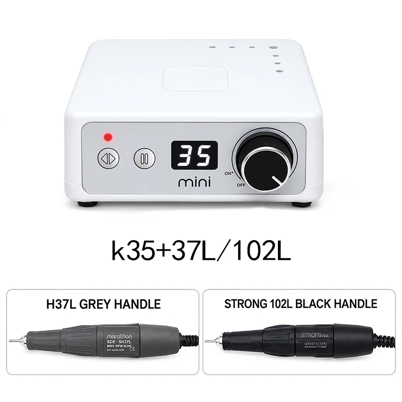 Bt Electric Nail File Drill 35000RPM  Dental Lab Micro Motor 37L1 102L Handpiece Acrylic Nail Jewelry Polishing Machine