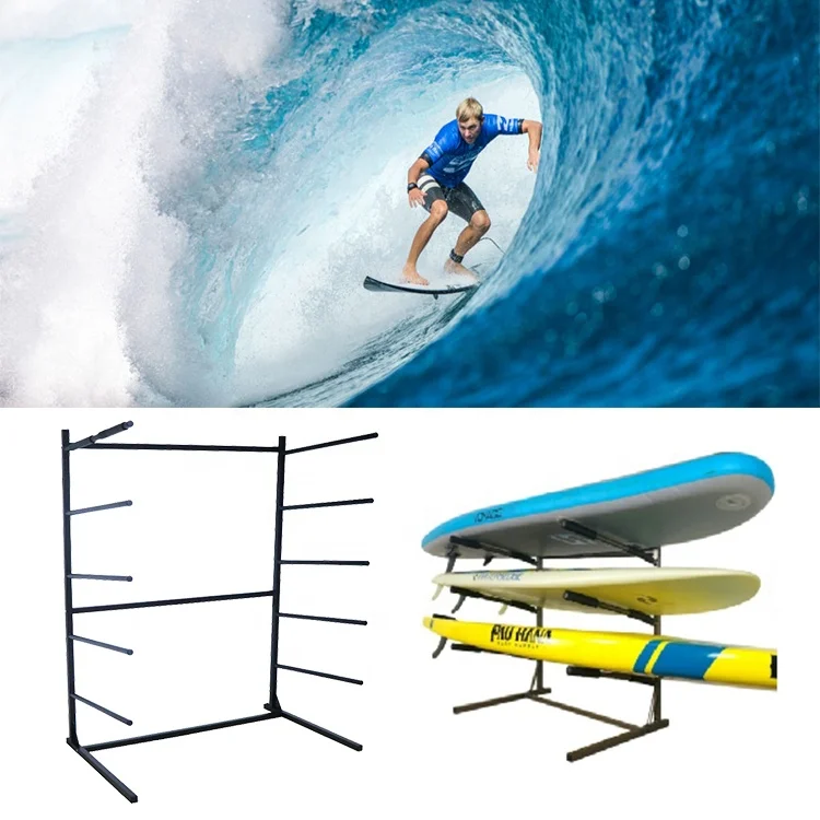 Surf Shop 3 Tier  Surfboard Stand up Paddle Board Rack  5 Tier  Sup Paddle Board Surfboard Display Rack