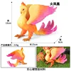 Colorido M-3378 Fénix de Fuego con Cola Rosa