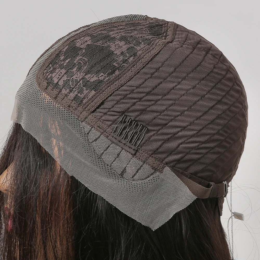13X1 T-Teil transparente Spitzenperücken dunkelbraun kurze Spitzenfrontperücke Echthaar glatt Bob natürliche schwarze Echthaarperücke für Frauen_voghion.com