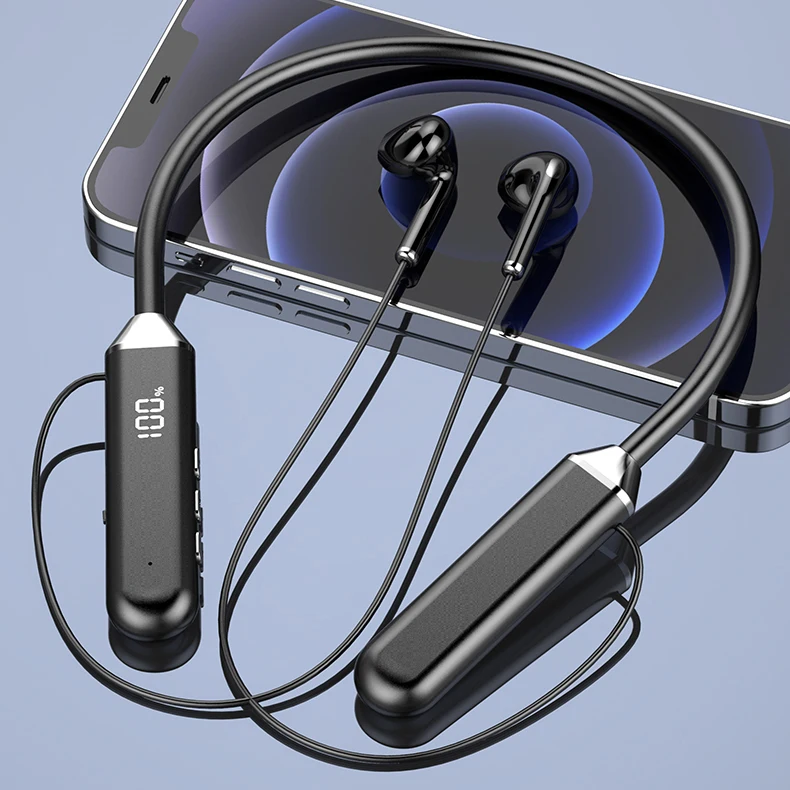 イヤホン Hmhm HM01ワイヤレスヘッドフォンBluetooth5.0ネックバンドイヤホン