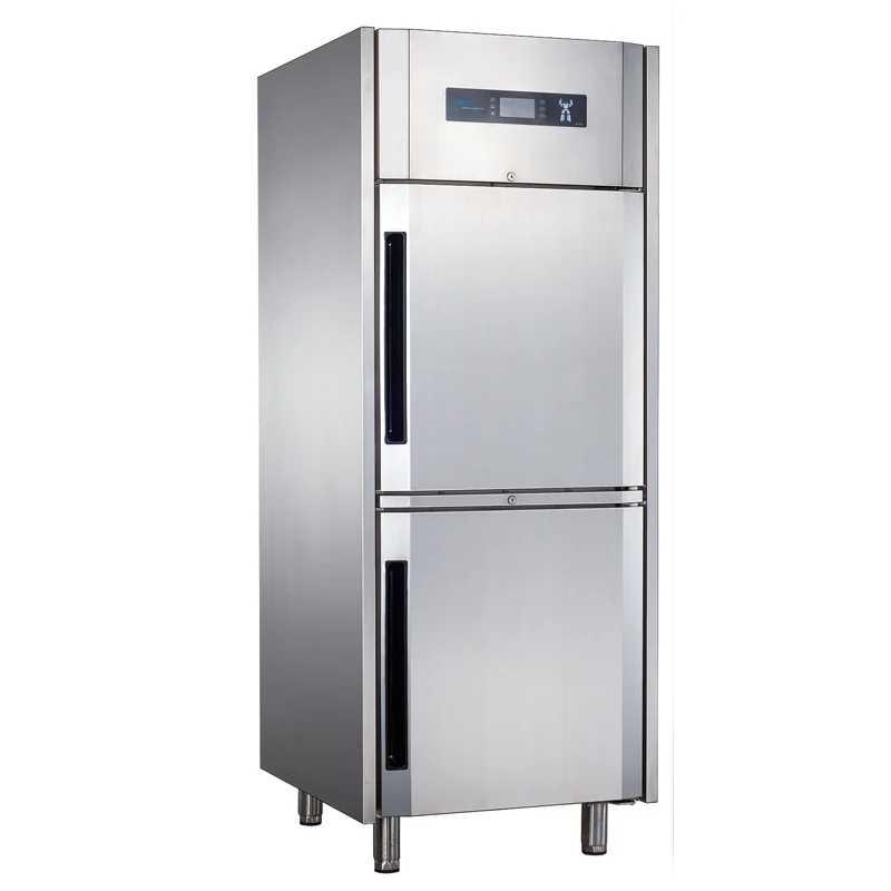 Используемый хранением холодильник кухни двойной двери