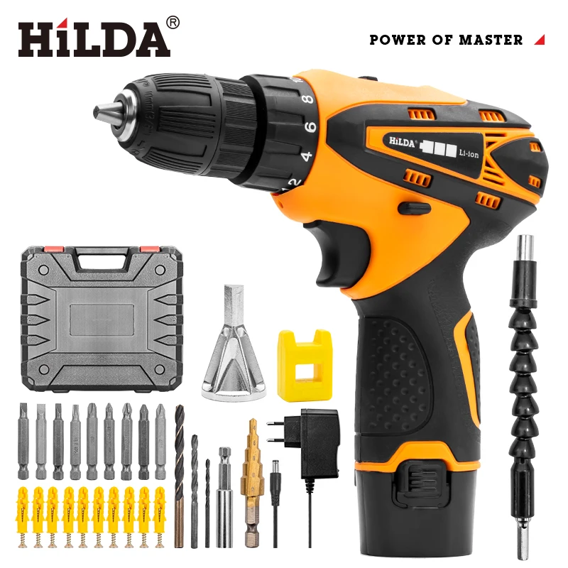 12V Multifunctional Power Tools Mini Lithium Battery Chargeable Electric Cordless Drill Kits