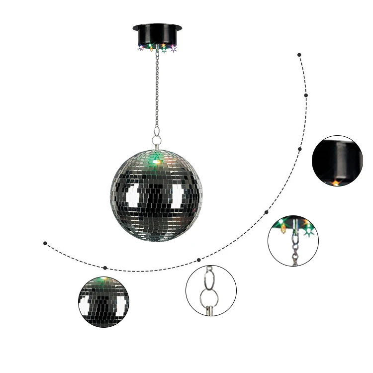 8 Inch Disco Mirror Ball With Led Motor Party Event Ktv Dj Club Decoration Buy Disco Mirror