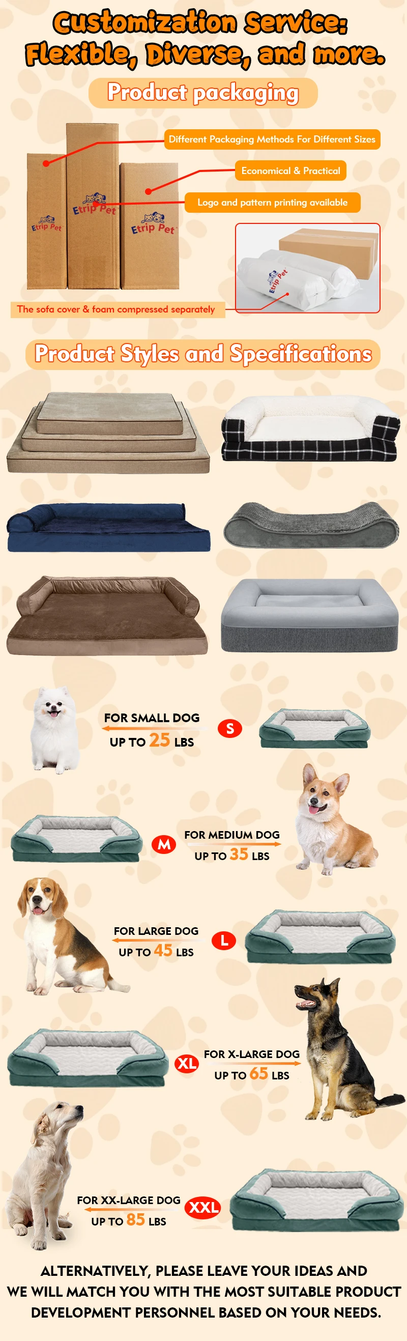 Custom made luxury large washable memory foam orthopedic pet dog bed sofa factory