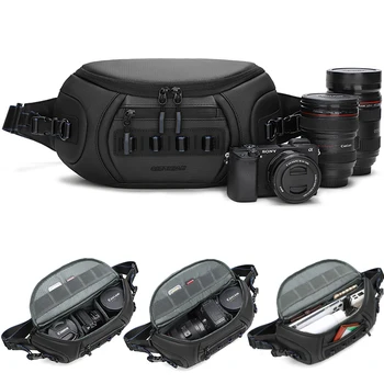 Hot Sale Waterproof Oxford Crossbody DSLR Sling Backpack Camera Chest Bag for Travel Hiking Photography