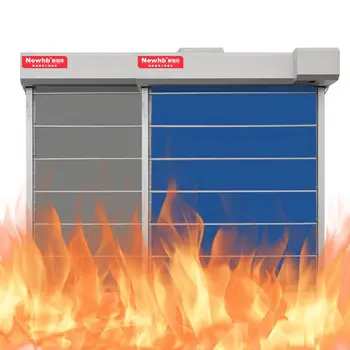 Newhb Factory Price Double Curtain Inorganic Fiber Fire Curtain Rolling Shutter Door