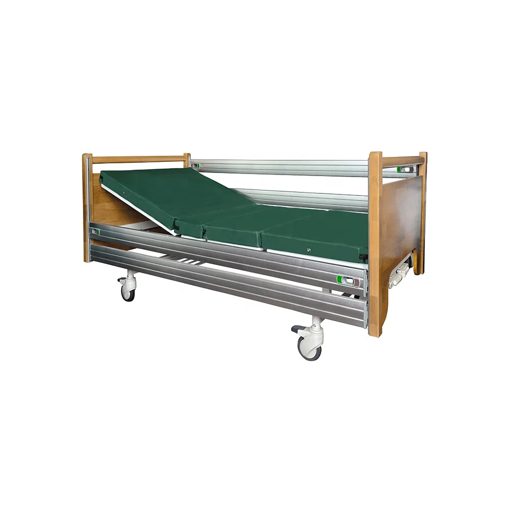 Manual Adjustable Foldable Modern Hospital Bed with Aluminum Rails for Hotel and Medical Use 6