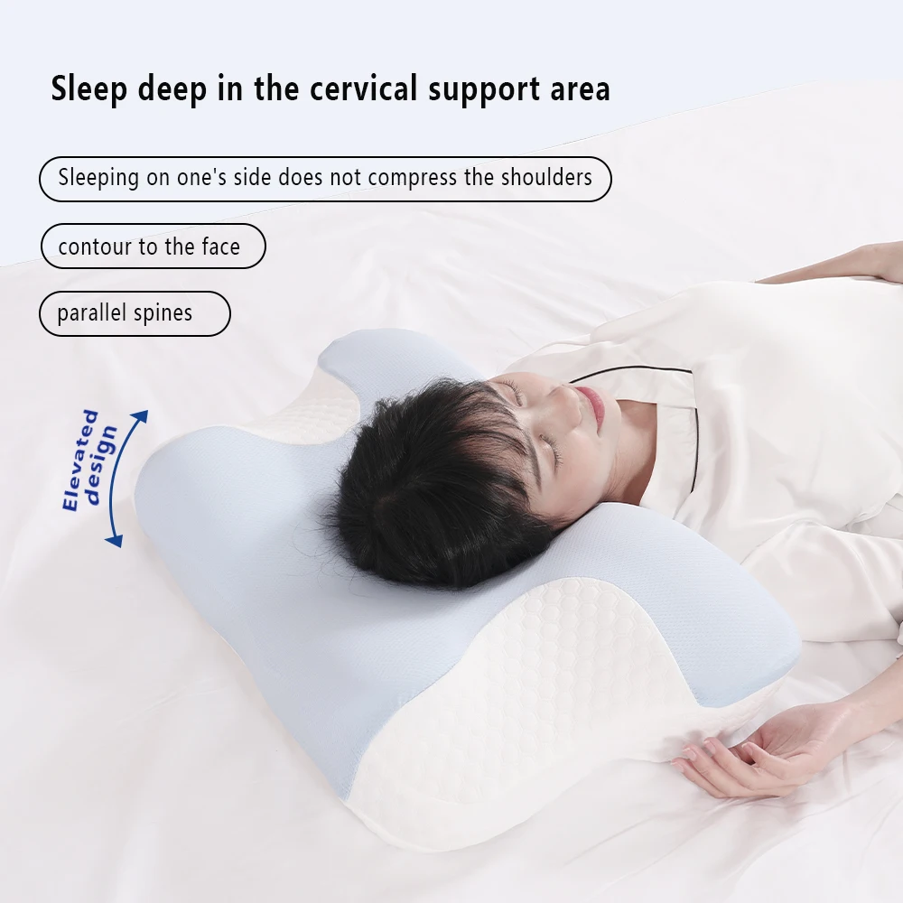 Ergonomic Orthopedic Neck Support Cervical Pillow Removable Cover