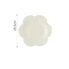 milk white floral pattern 8inch flat plate
