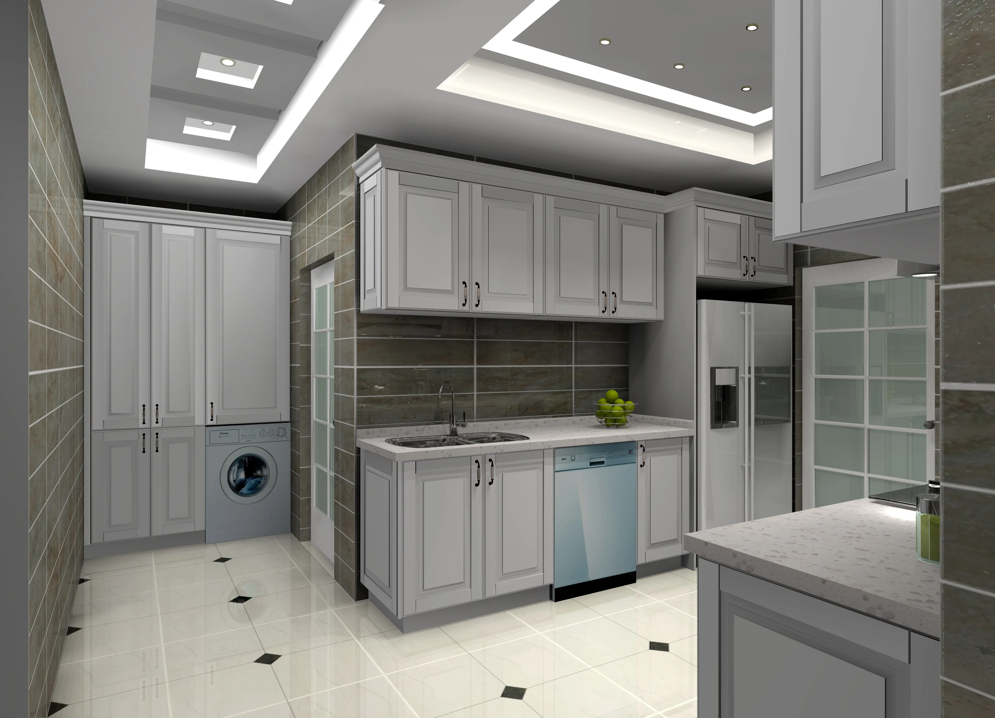 Modern design luxury cheap price cupboard PVC kitchen cabinet set ready to assemble kitchen cabinet