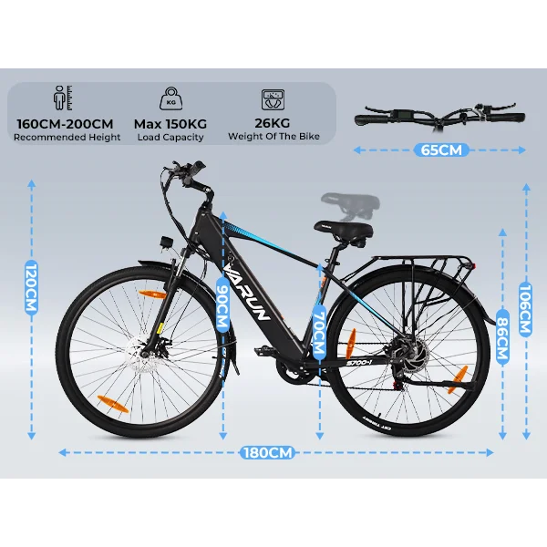 Hot Sale 48V 10.4Ah Electric City Bicycle 700C Aluminum Alloy Frame with Hidden Lithium Battery Cheap Electric Road Bike for Men