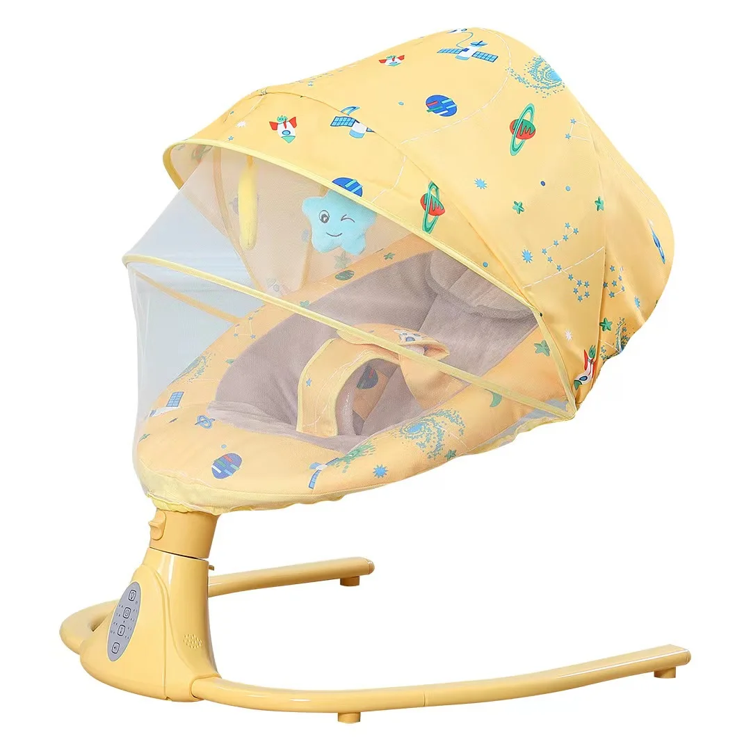 hottest wholesale Modern electric rocking adjustable bouncer baby infant swing sleeping chair automatic With Mosquito Net