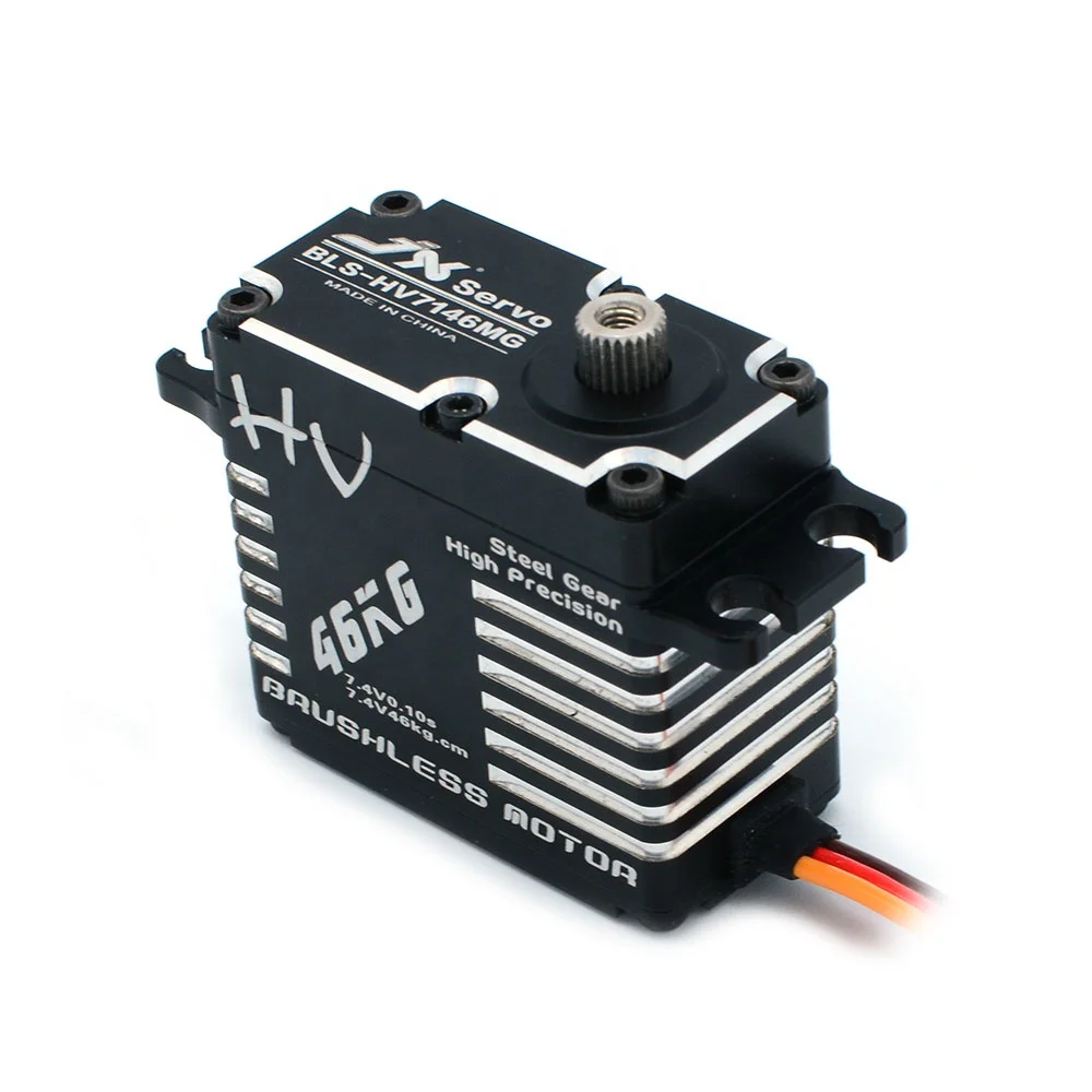 
JX BLS-HV7146MG 46 кг HV стальная шестерня CNC цифровой высокий крутящий момент бесщеточный Стандартный сервомотор робот БПЛА хобби обучение 