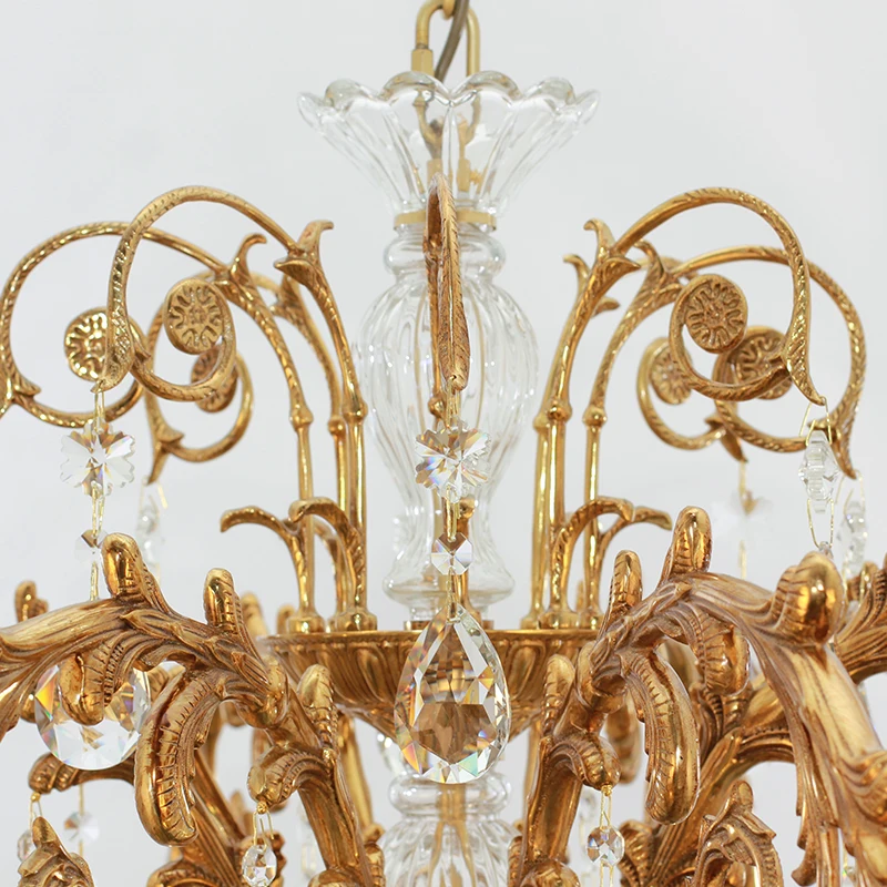 Jewellerytop European Classical Lighting Moroccan Style Pendant Light Antique Brass Stairwell Chandelier for Staircase