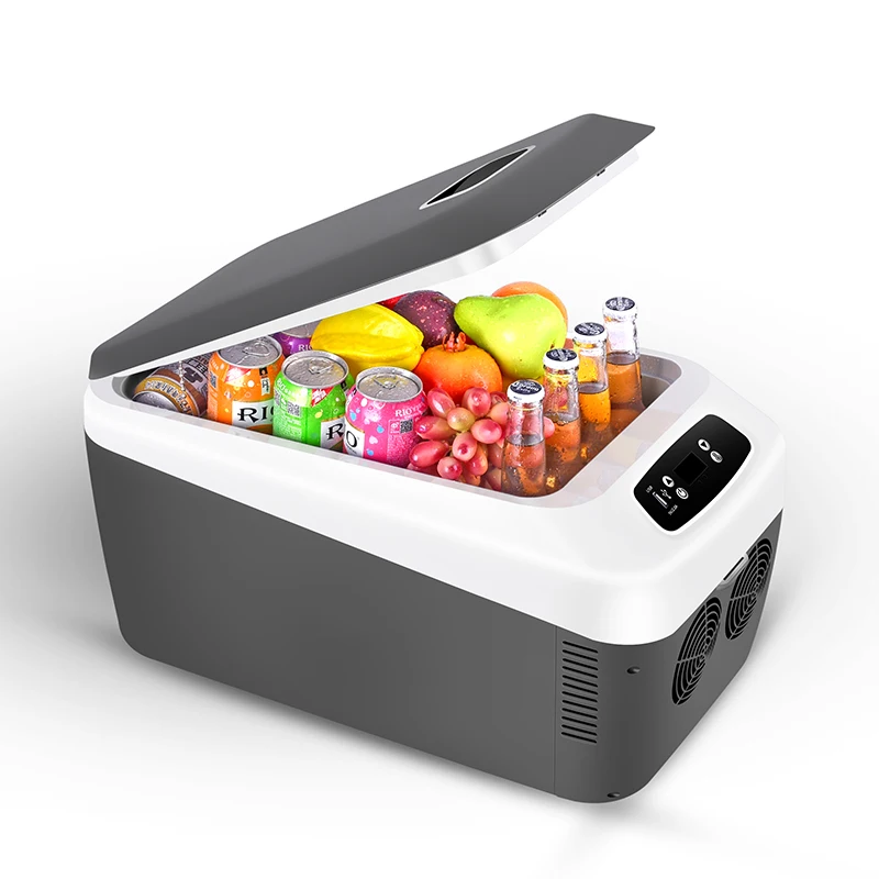 Camping Cooler Box DC 12V Portable Refrigerator Car Fridge 24 Liter Cooler Box with Digital Display Car Cooler and Warmer