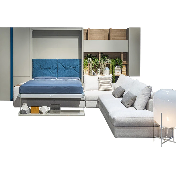 Space Saving Vertical Murphy Bed Mechanism Manual Folding Storage