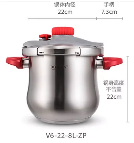 Paltes 304 Stainless Steel General Purpose Pressure Cooker Fast-action ...