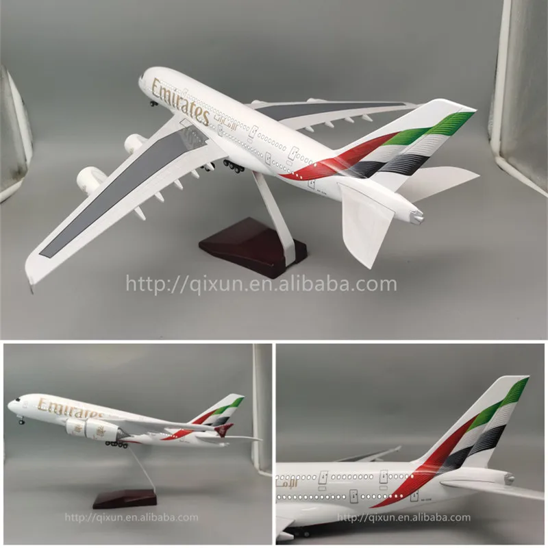 ギフト & クラフトLED点滅充電式スケール1:160 46cmA380エミレーツ航空