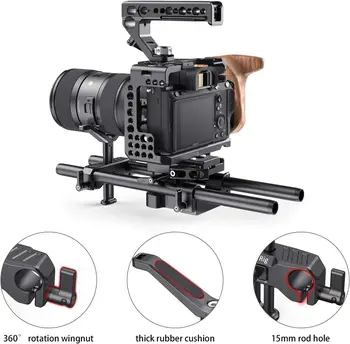 SmallRig Universal Lens Support with 15mm LWS Rod Clamp for Diameter 50mm to 140mm Lenses - BSL2681 detail image