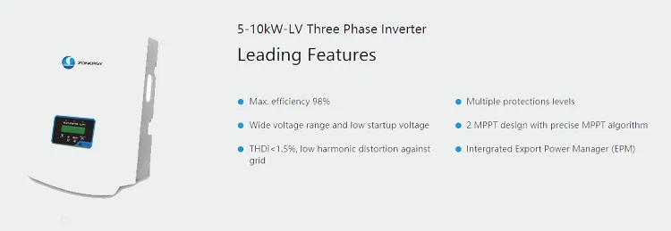 Oem 10kw Mono Fase Ongrid Wifi Monitoring Onduleur Charger Tie Mppt Inverter Power Invertor Pure Sine Wave Inverex Solar Grid