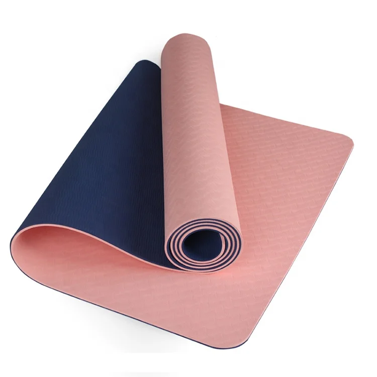 Конкурсная Цена по прейскуранту завода-изготовителя Нескользящие частные этикетки на заказ 6 мм TPE йога коврик двухсторонний Экологичный коврик для йоги для Йога Пилатес