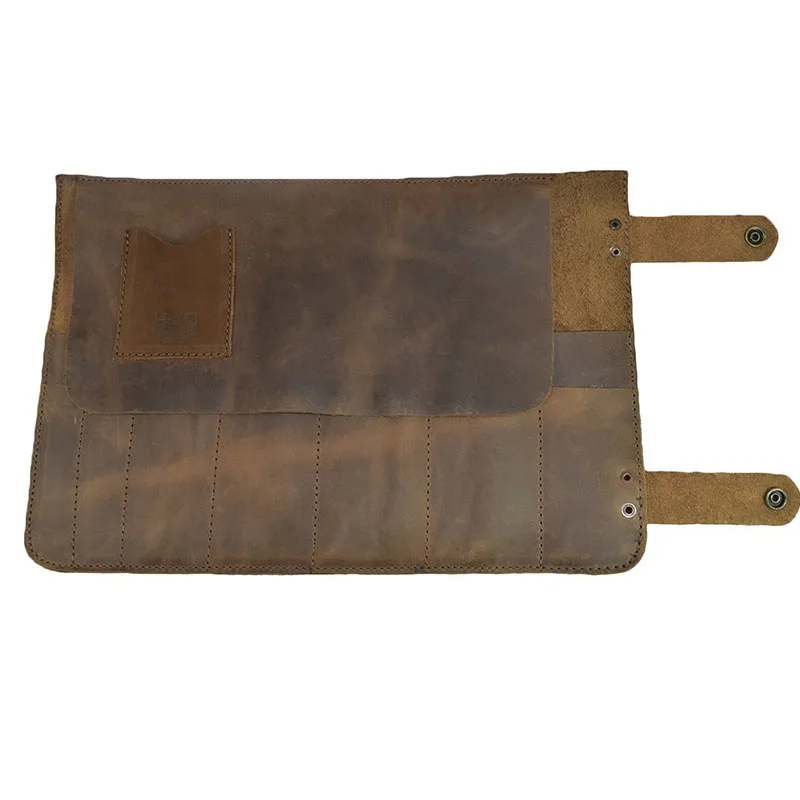 Travel Barber Roll Handmade Bag Leather Tool Hairdressing Bag Barber Tool Kit Organizer Barber Backpack Tool Bag