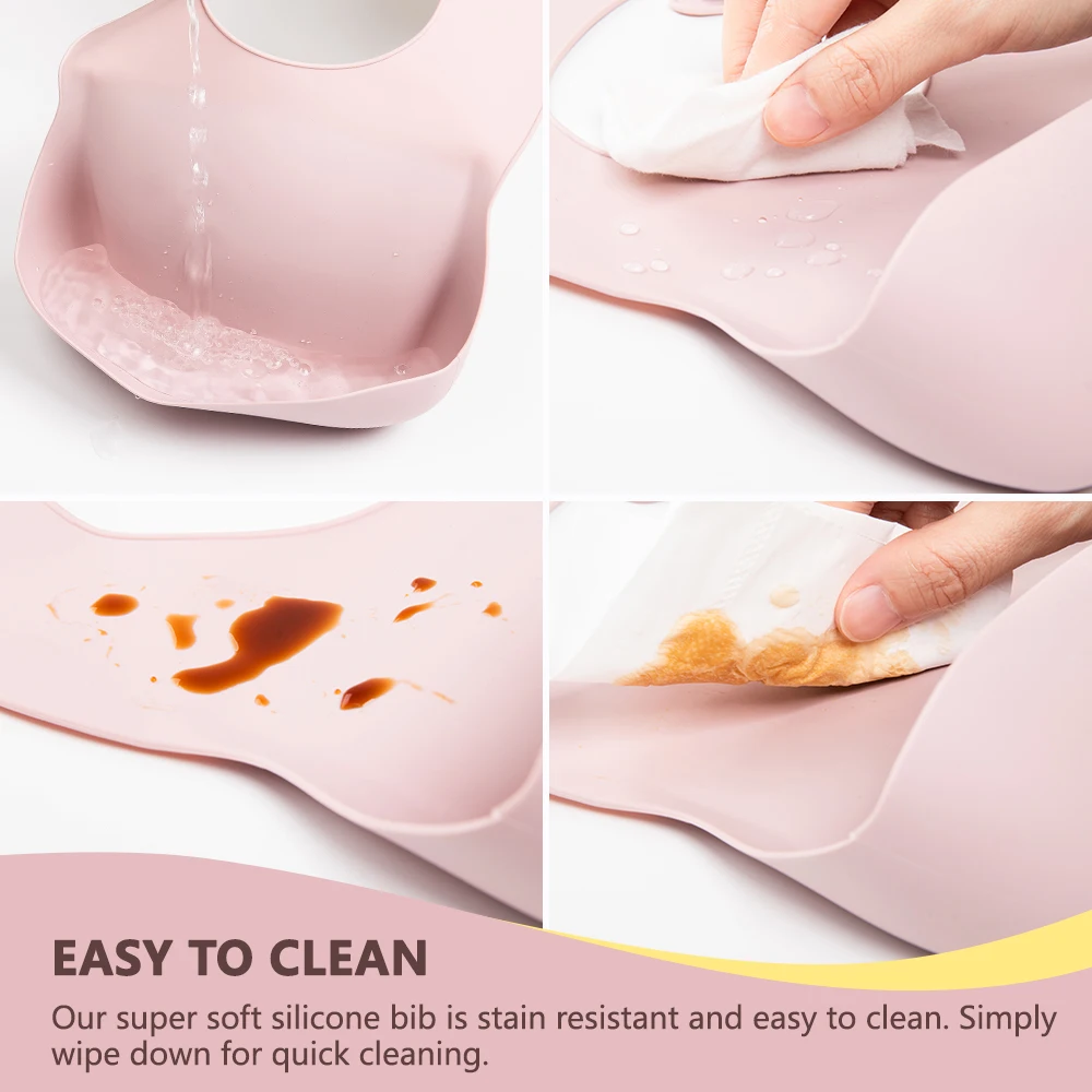 Silicone BABY BIB  Plain  Baby Bib  Waterproof Toddler and Baby Apron Bib  Machine Washable factory