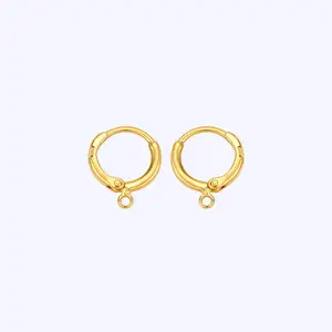 Copper Alloy Wholesale Trendy Earring Accessories Jewelry Findings Jump Rings Flower Shape Children's