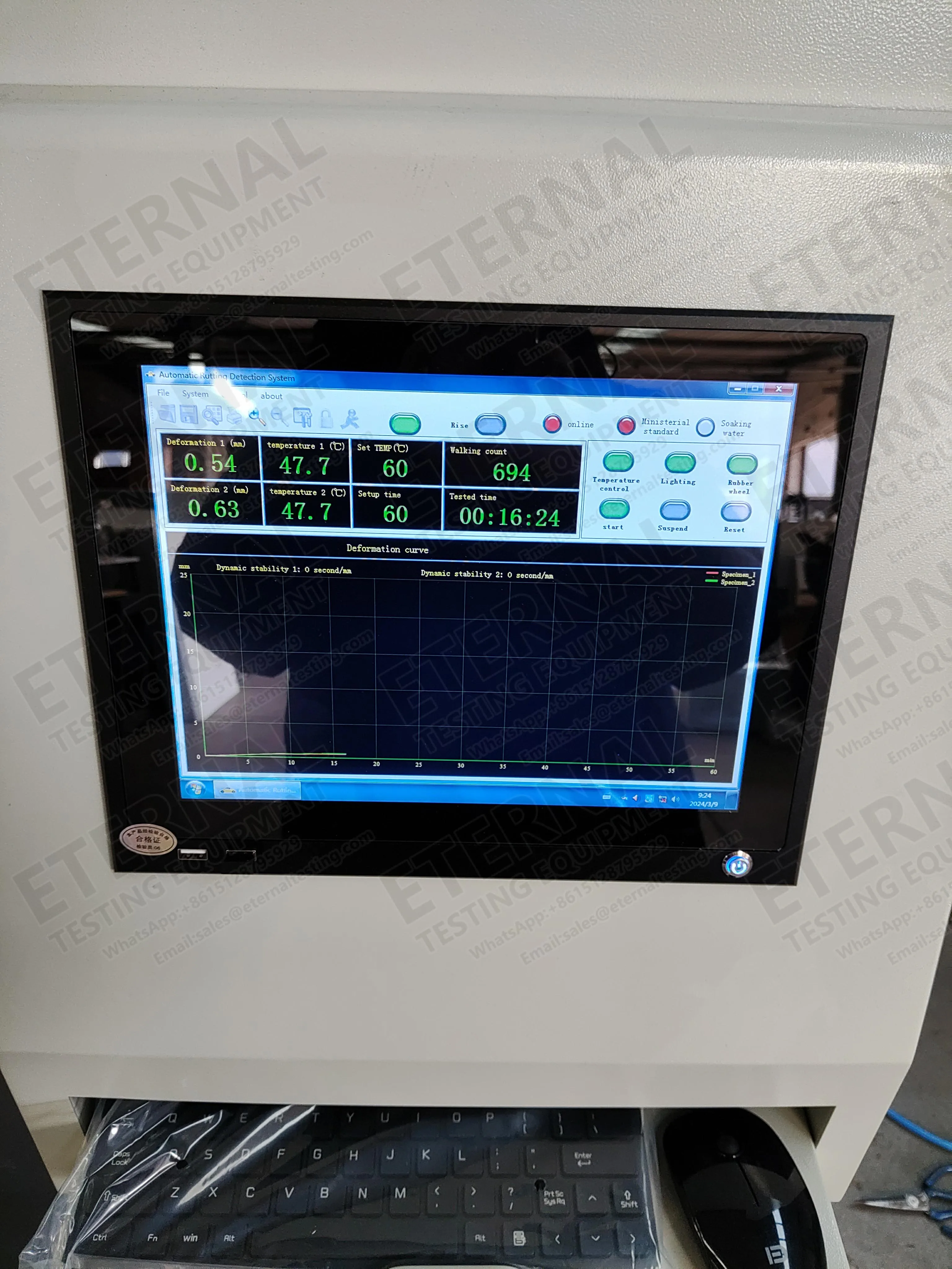 BTU-Hamburg Immersion Wheel Tracking Test Machine Asphalt Mixture Rutting Tester 1-Year Warranty Bitumen Wheel Tracking Device