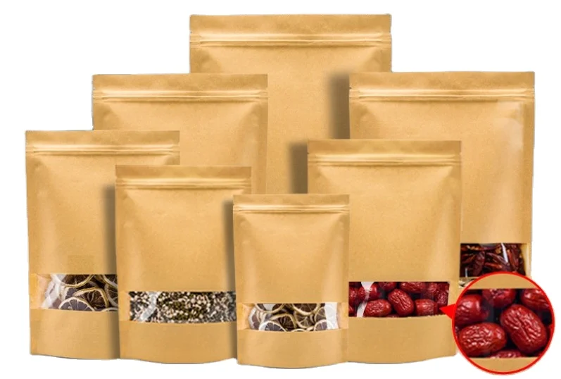 Low Price Guaranteed Quality Packaging Packing Brown Kraft Paper Bags Food