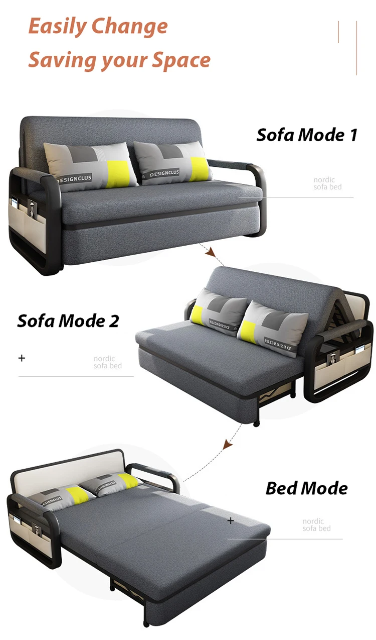 Design Sofa Come Bed Multifuncional Folding Sleeper Couch Reclinable