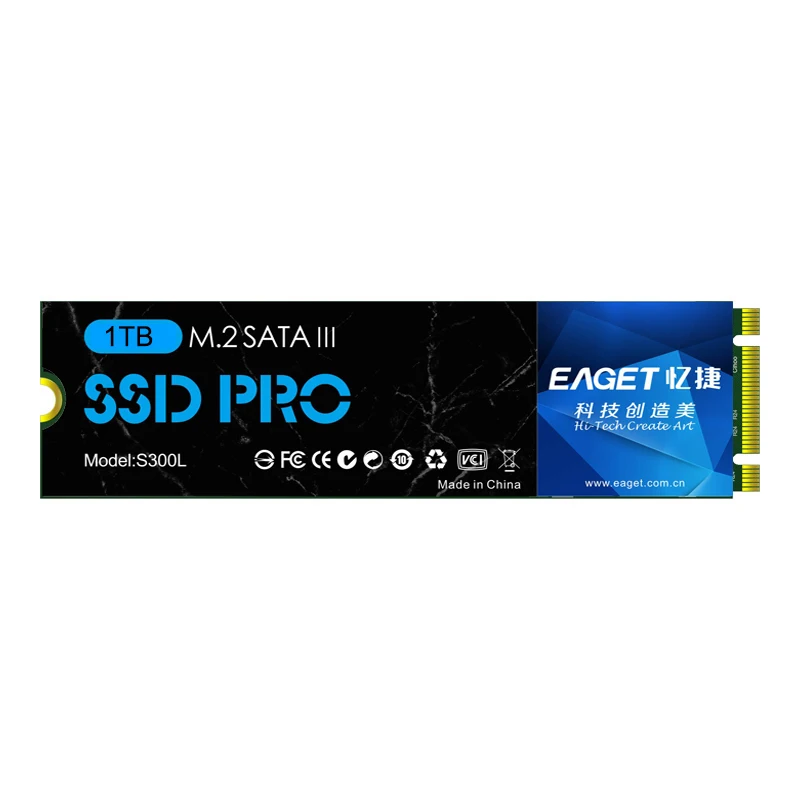 内蔵型SSD EAGET M.2 SATA III SSD S300L 1TB EAGET M.2 SSD 2280 NGFF SATA3 128GB 256GB 512GB 1TB 2TB