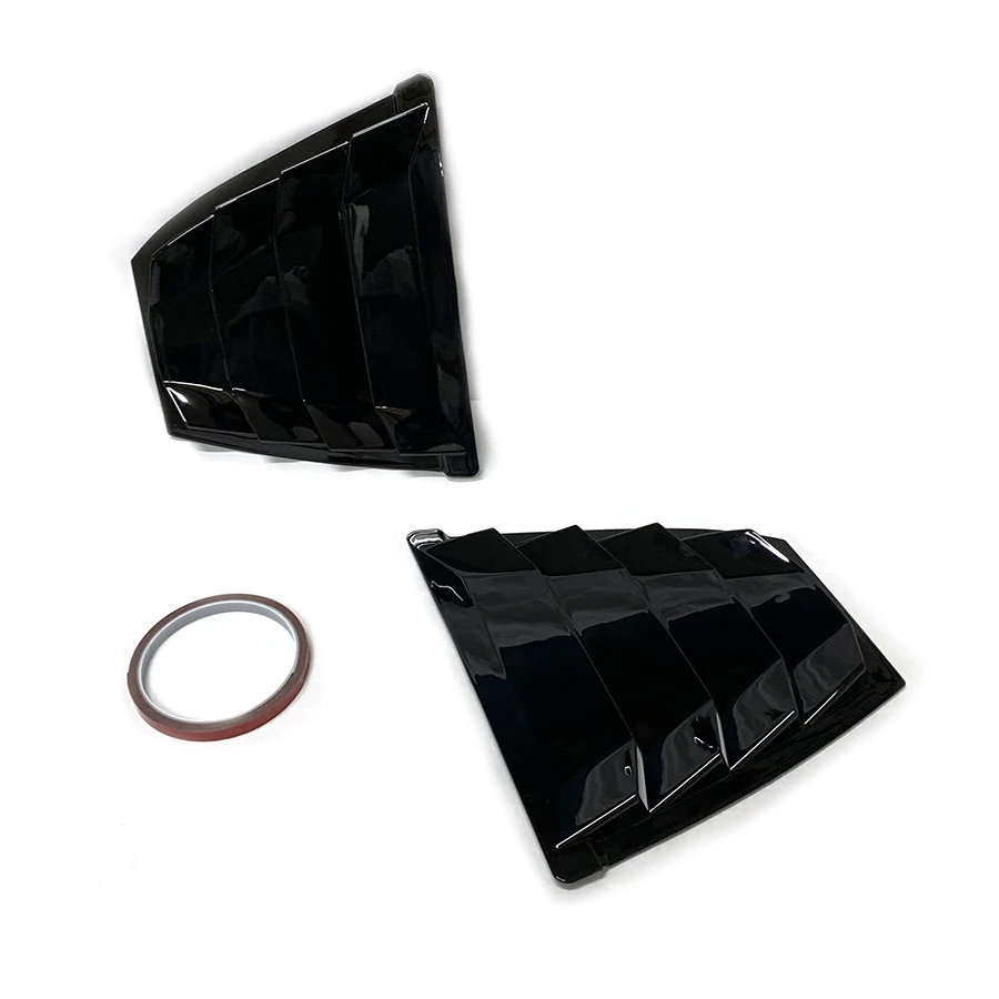 product rear side window louvers for mazda 3 m3 axela 2014   2018 abs scoop shade cover air vent blinds racing style shutter-5