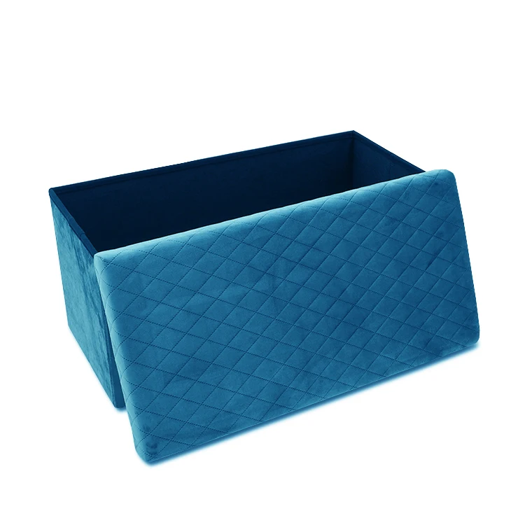 Manufacture Foldable Storage Ottoman Folding Storage Stool Footstool