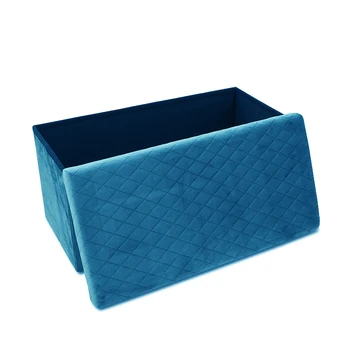 Manufacture Foldable Storage Ottoman Folding Storage Stool Footstool
