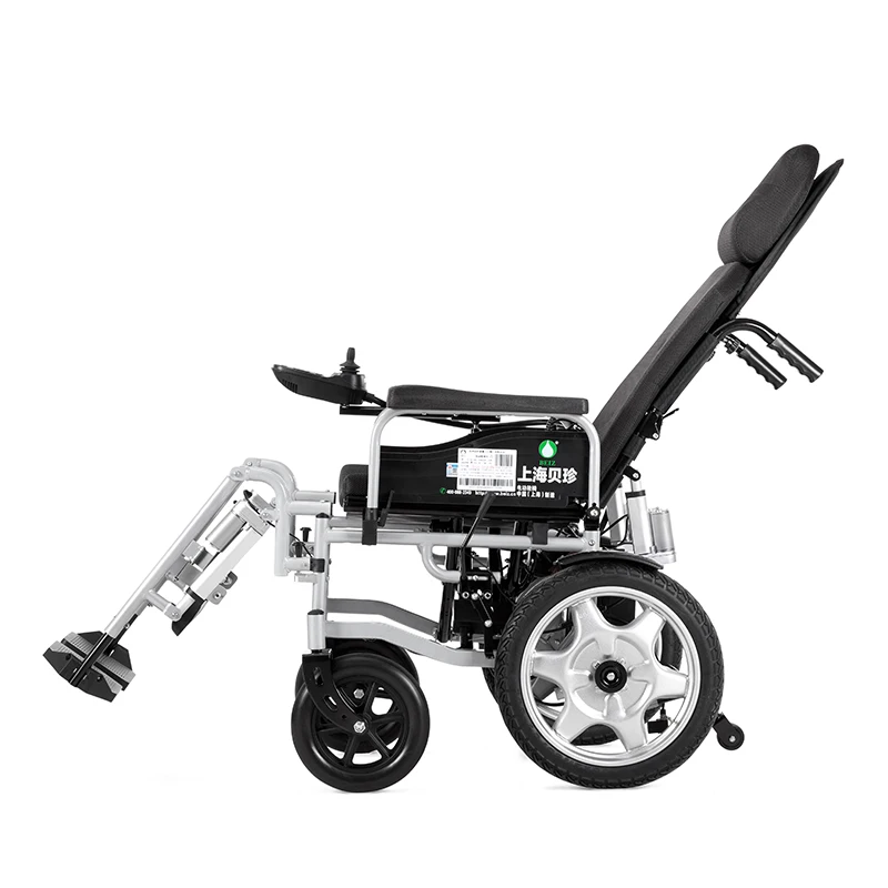 Leg & Back Auto Adjustable 120KG Load Capacity Strong Carbon Steel Reclining E-Wheelchair For The Disabled & Old People