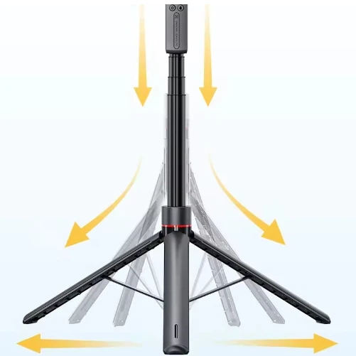 OUTSTANDING TT07 Auto Facial Tracking Telescopic Foldable Aluminum Alloy Selfie Stick 360 Rotation 69.3" Tripod Remote Gesture