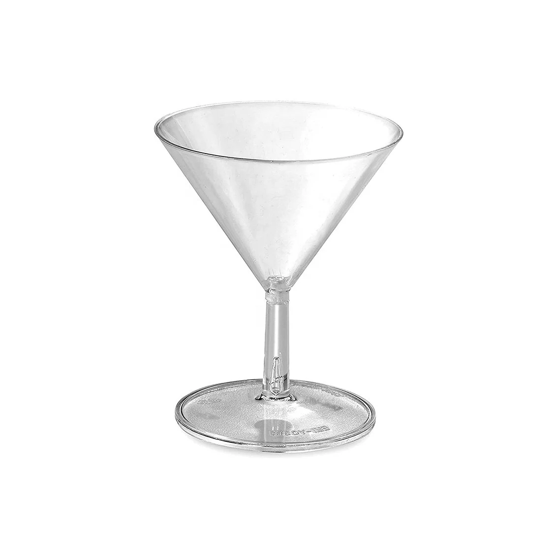 Pastry Chef's Boutique 6401 Clear Plastic Mini Martini Cocktail Gla