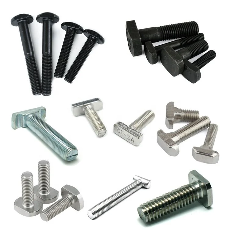 Tbolt Nut 8mm T Bolt Screw Carbon Steel T Slot Bolts M6x16 Fastener