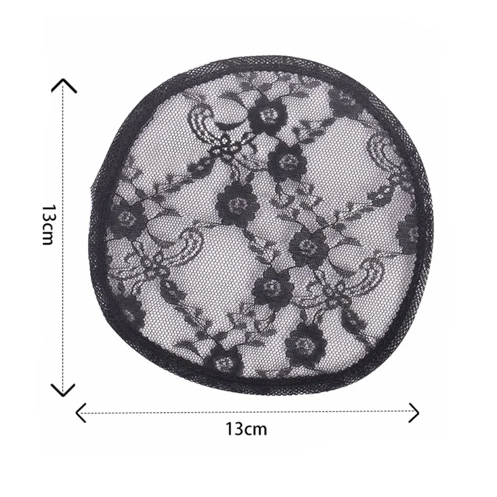 10 pcs bag Swiss Lace Net Make Clips Hair Extension Ponytail Toppers Rose Nets Cornrow Caps Wig Accessories_voghion.com