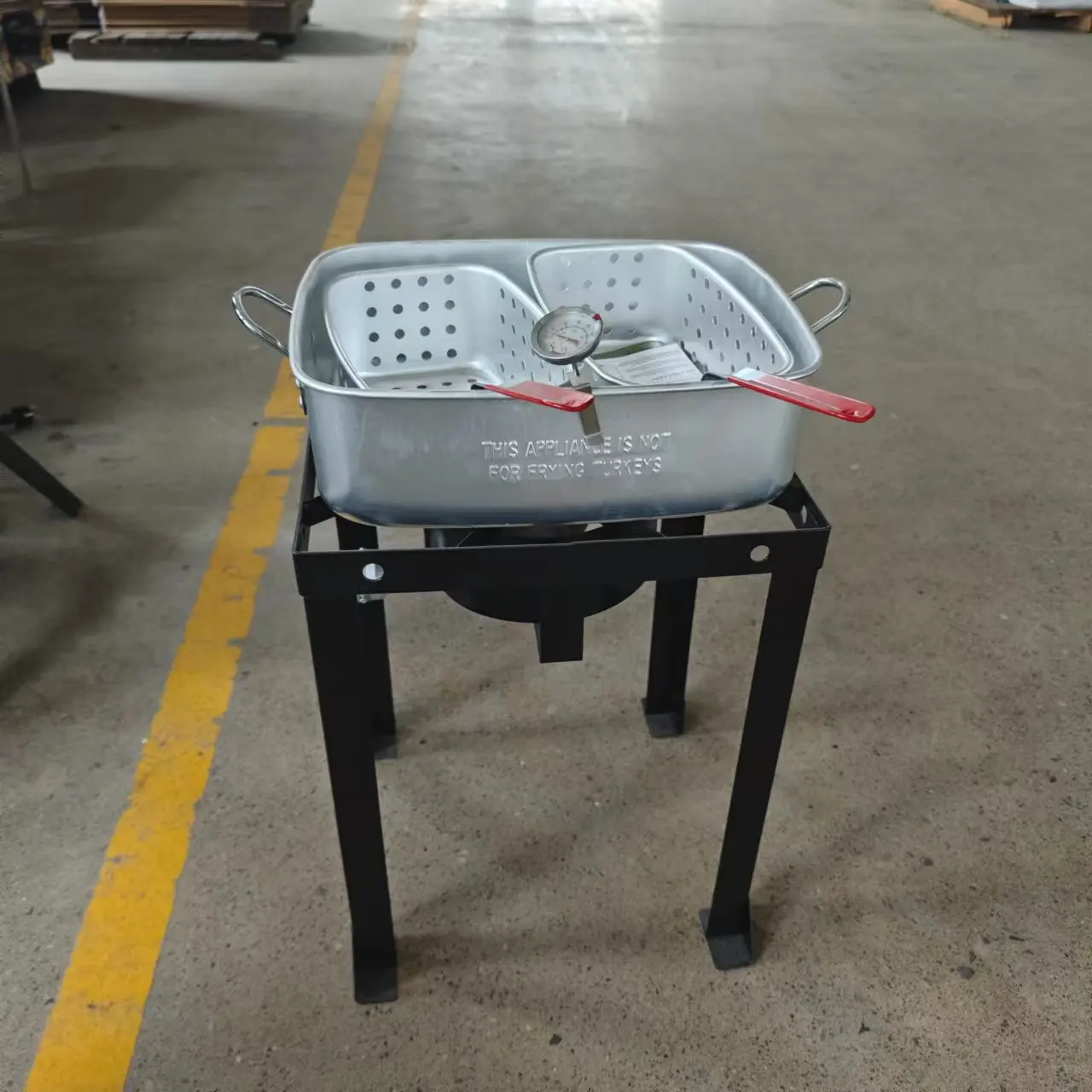 product high quality outdoor air fryer two basket propane stainless steel fryer-3