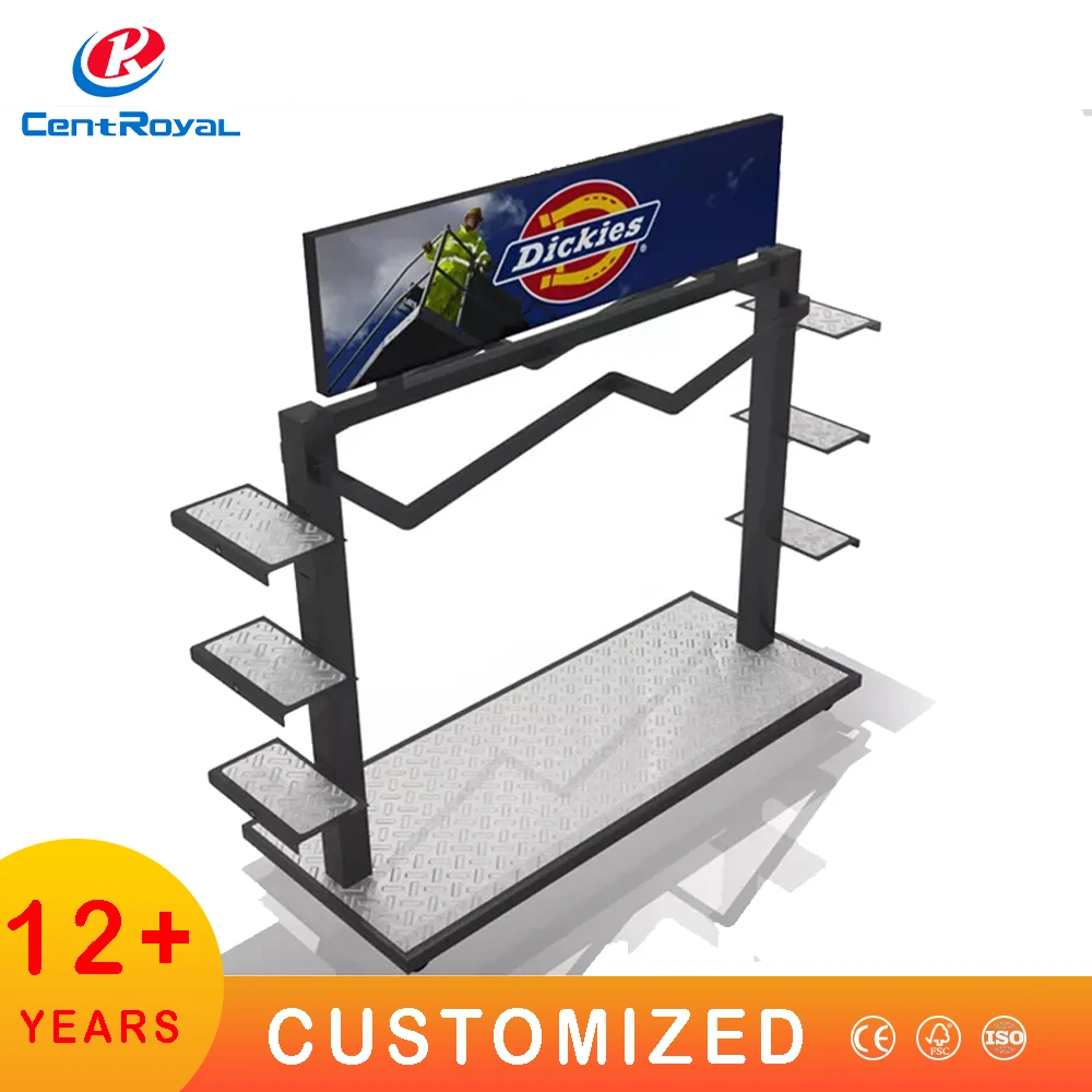 Custom Retail Wholesale Wooden Wire Shoe Racks For Store Display Racks